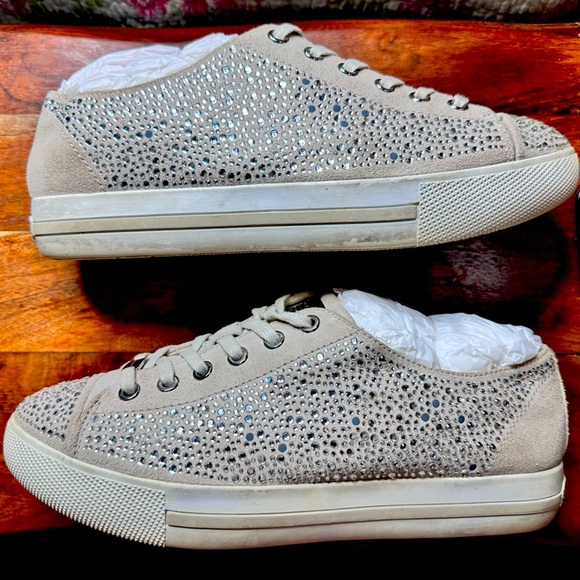 COACH STYLE # Q2047 Ladies Suede Rhinestone Sneakers - Picture 2 of 11